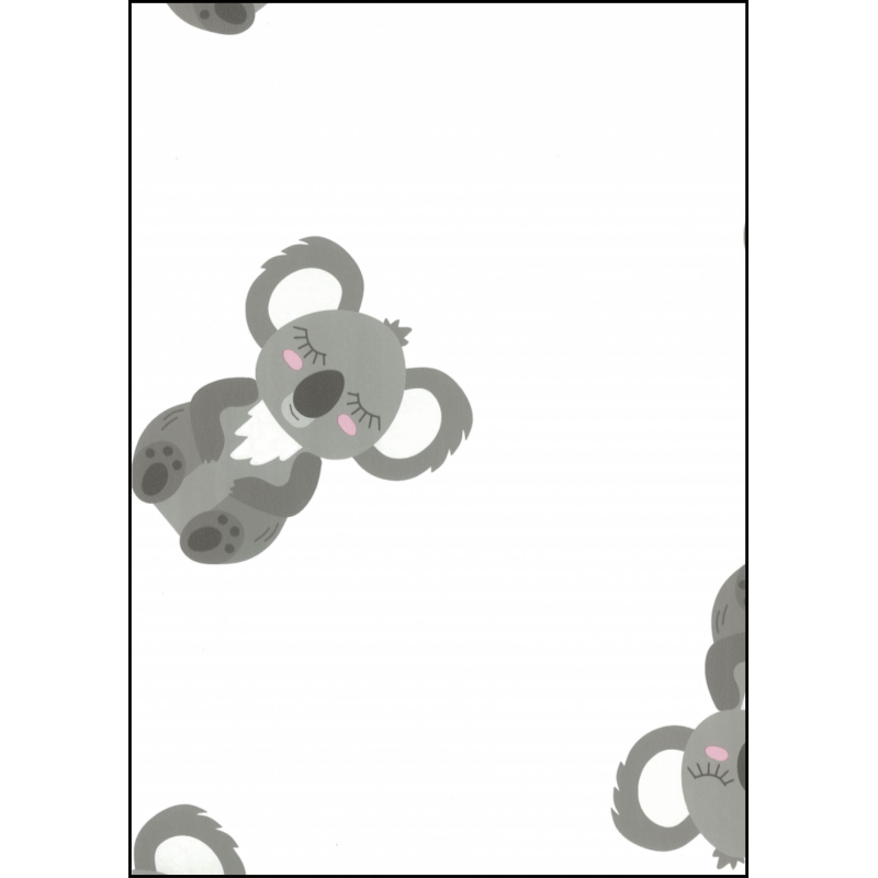 Fabulous World Behang Koala grijs en roze 67109-1